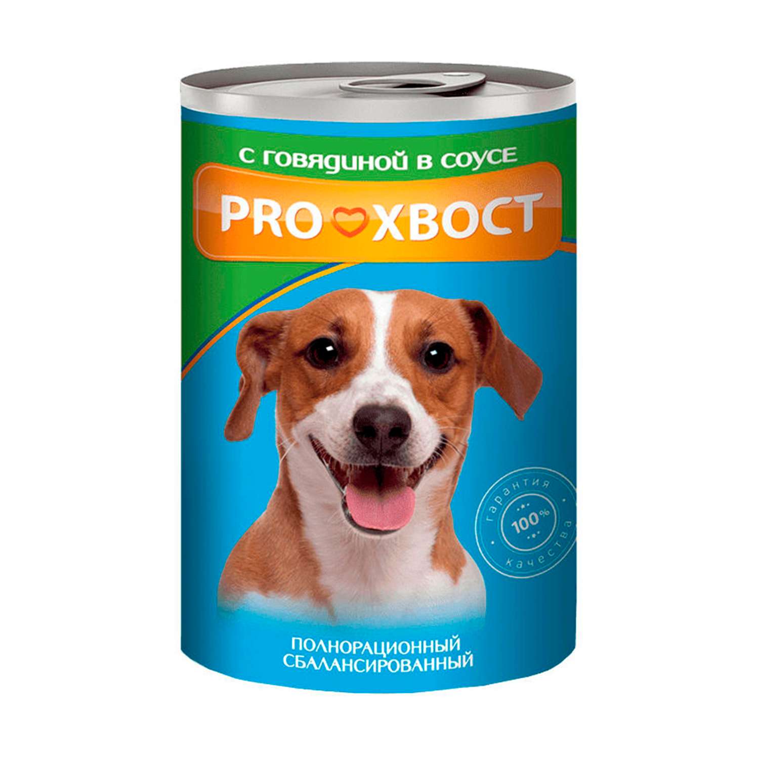 Корм консервированный PROХВОСТ для собак с говядиной в соусе 415 г - фото 1