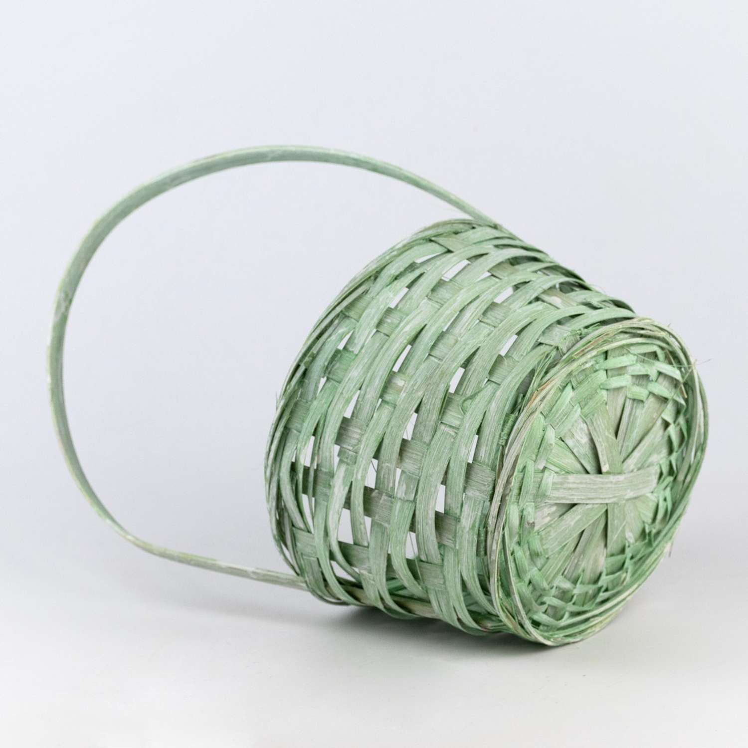 Корзина плетеная Азалия Декор из бамбука D16х10хH32см зеленая - фото 4