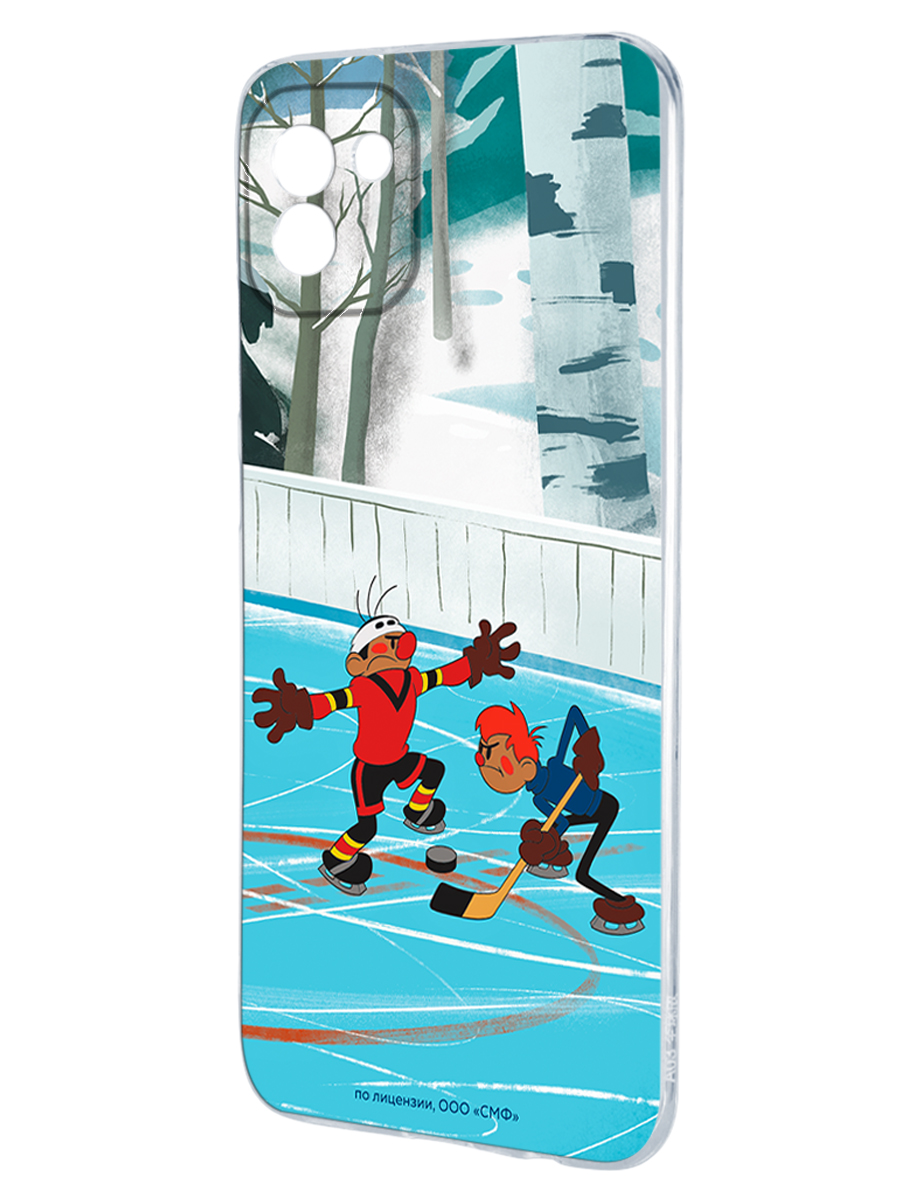 Силиконовый чехол Mcover для смартфона Samsung Galaxy A03 Союзмультфильм Спаситель Вымпела - фото 1