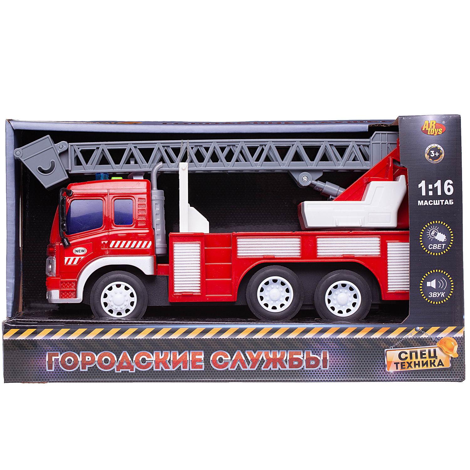 Пожарная машина Abtoys 1:16 инерционный C-00495 - фото 1