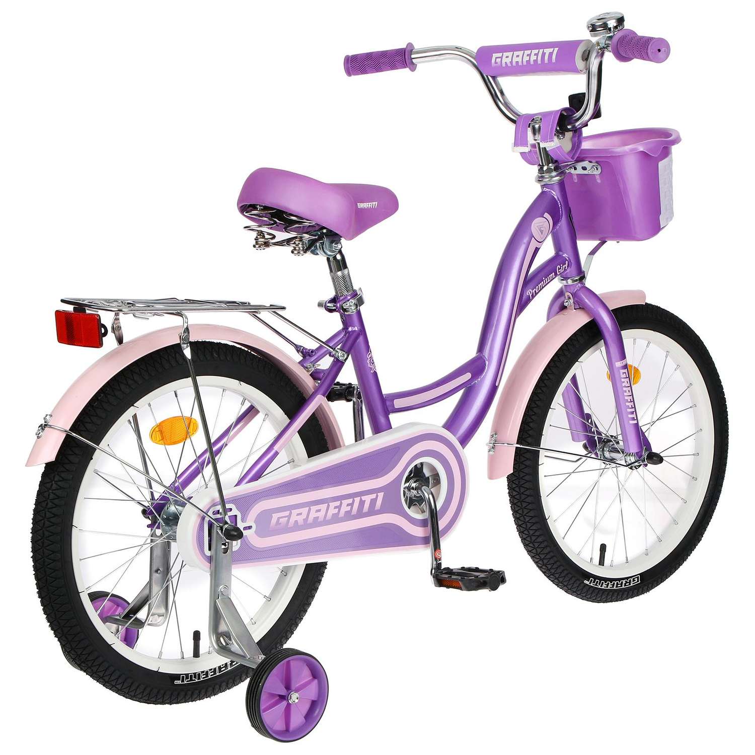 Велосипед GRAFFITI 20 Premium Girl цвет сиреневый/розовый - фото 3