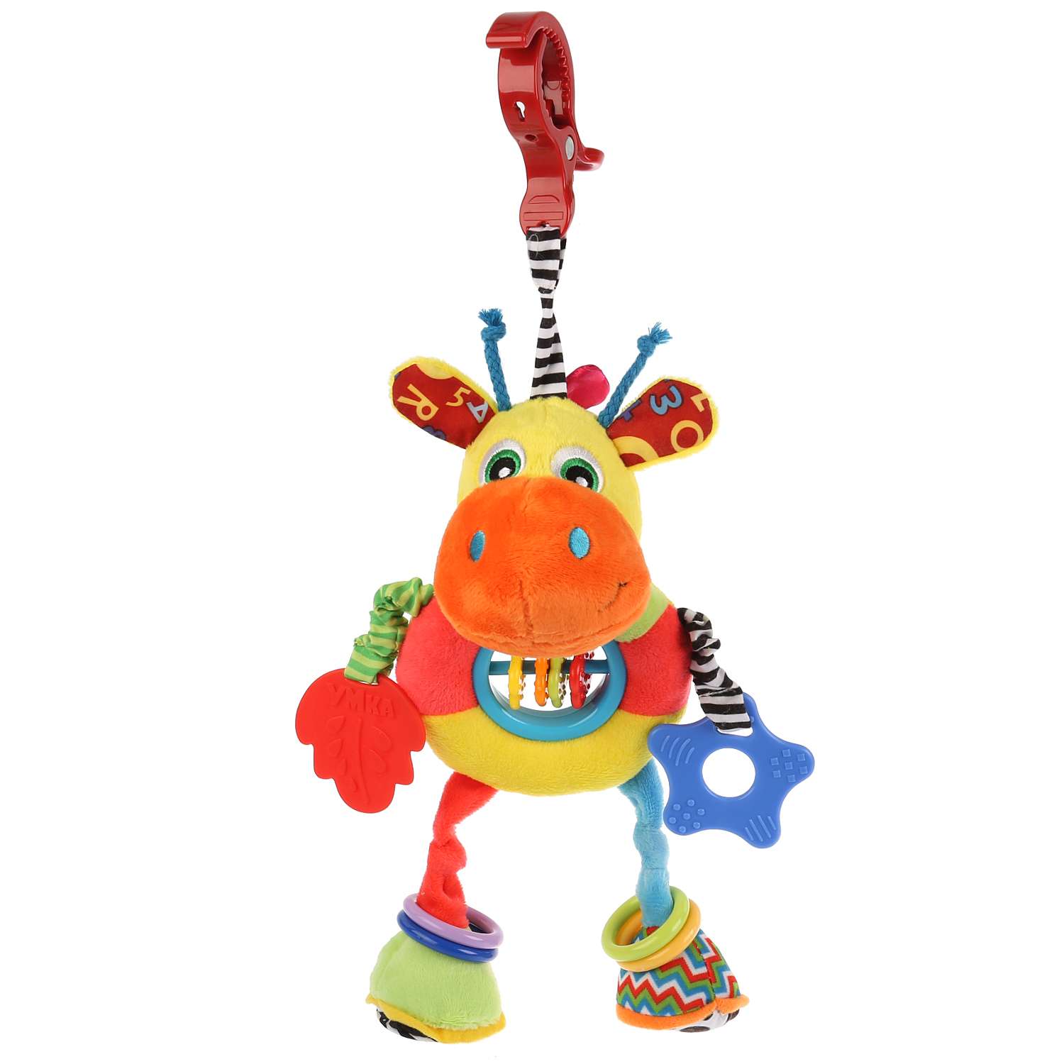 Текстильная игрушка Умка Подвеска с погремушками Веселый жирафик - фото 2