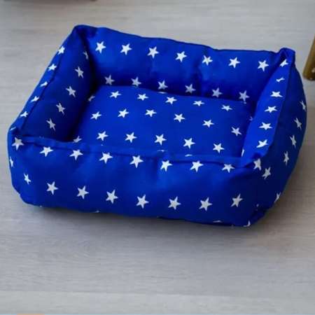 Лежак для собак и кошек BIO-TEXTILES Звёзды синий