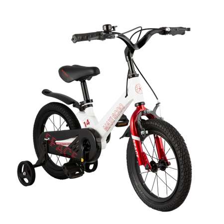 Детский двухколесный велосипед Maxiscoo Space стандарт плюс 14 белый жемчуг
