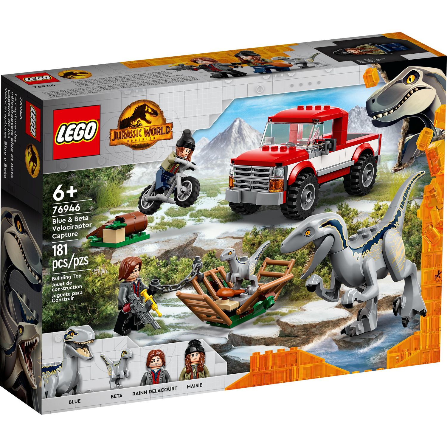 Конструктор LEGO Jurassic World Блу и поимка велоцираптора 76946 купить по  цене 3599 ₽ в интернет-магазине Детский мир