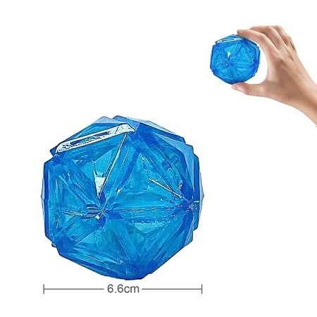 Игрушка для собак ZDK светящийся мяч Алмаз голубой с пищалкой ZooWell