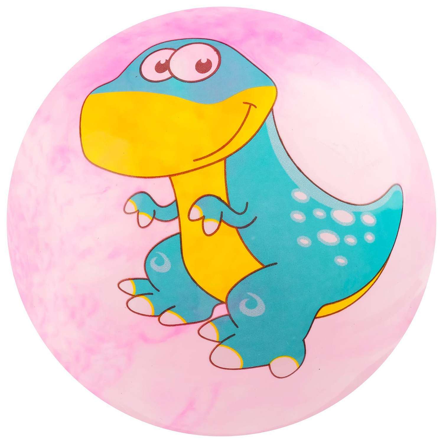 Мяч Zabiaka детский «Динозаврики». d=25 см. 60 г. цвет розовый - фото 3