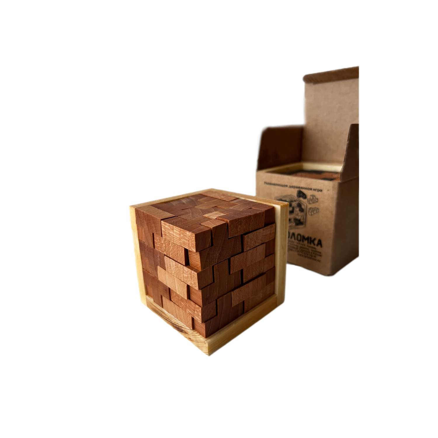 Головоломка KRONA куб деревянный - фото 3