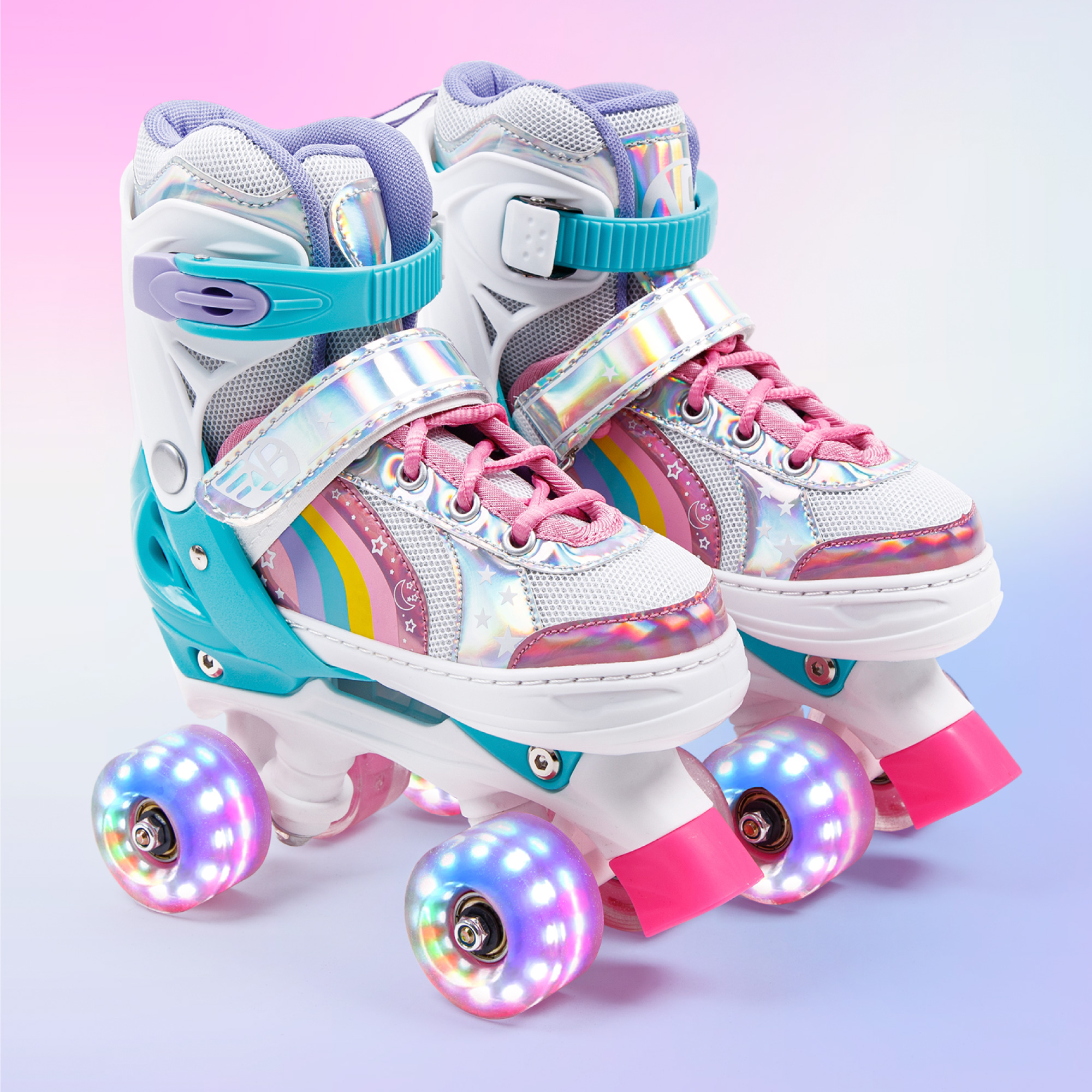 Ролики раздвижные AmaroBaby Disco со светящимися колесами 26-29 купить по  цене 4615 ₽ в интернет-магазине Детский мир