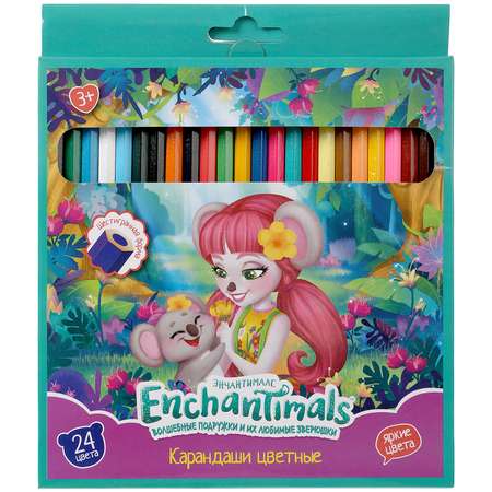 Цветные карандаши Умка Enchantimals 24 цвета шестигранные 313753