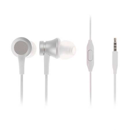 Наушники XIAOMI Mi In-Ear Basic вакуумные микрофон 32 Ом 3.5 мм 1.25 м серебристые