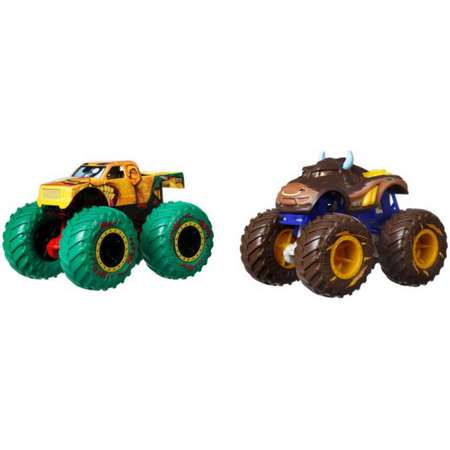 Набор машинок Hot Wheels Монстр-трак Драка банд 909 Циклоп и Стир Клир Минотавр HCL69