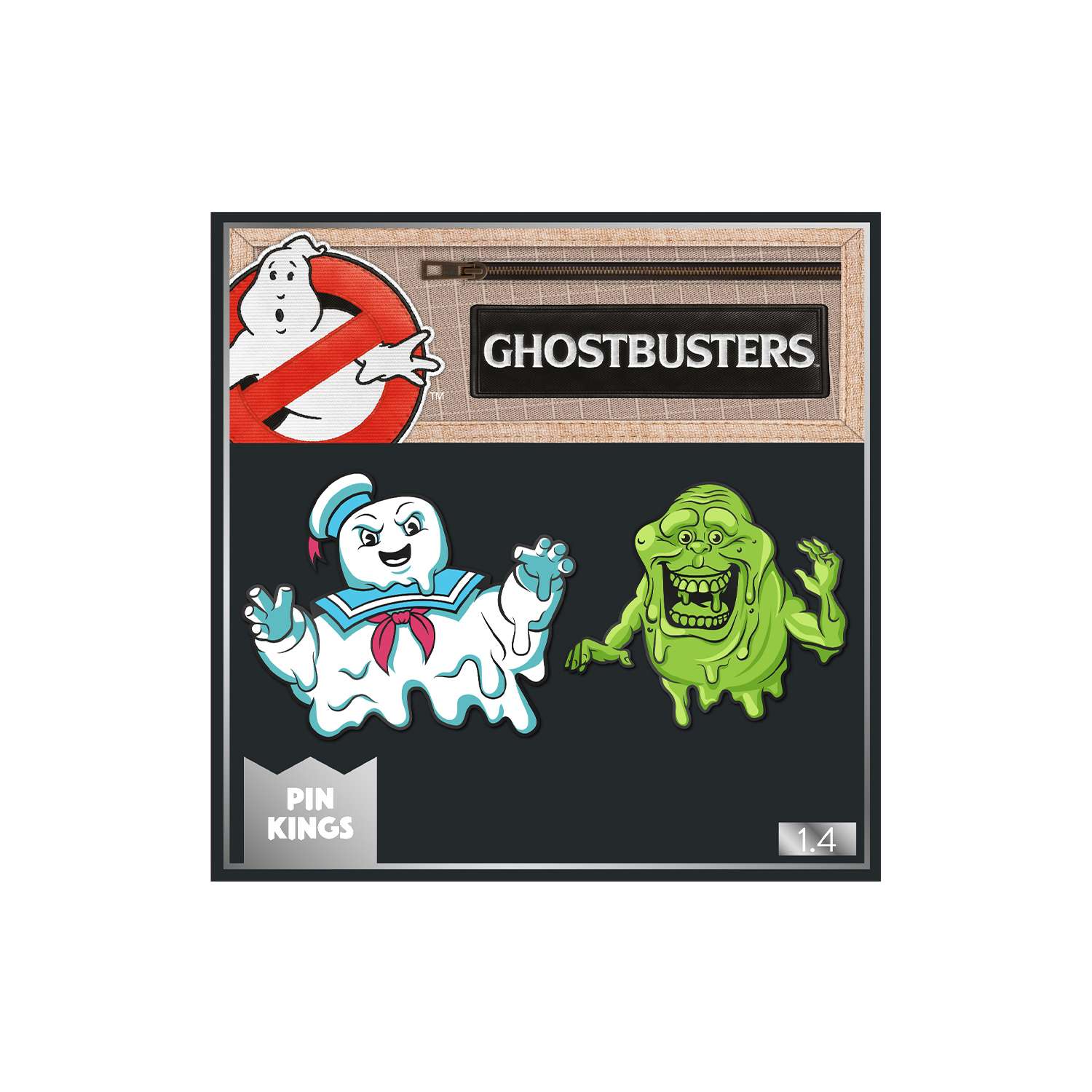 Набор значков Ghostbusters Охотники за привидениями – Зефирный человек и Лизун 2 шт - фото 2
