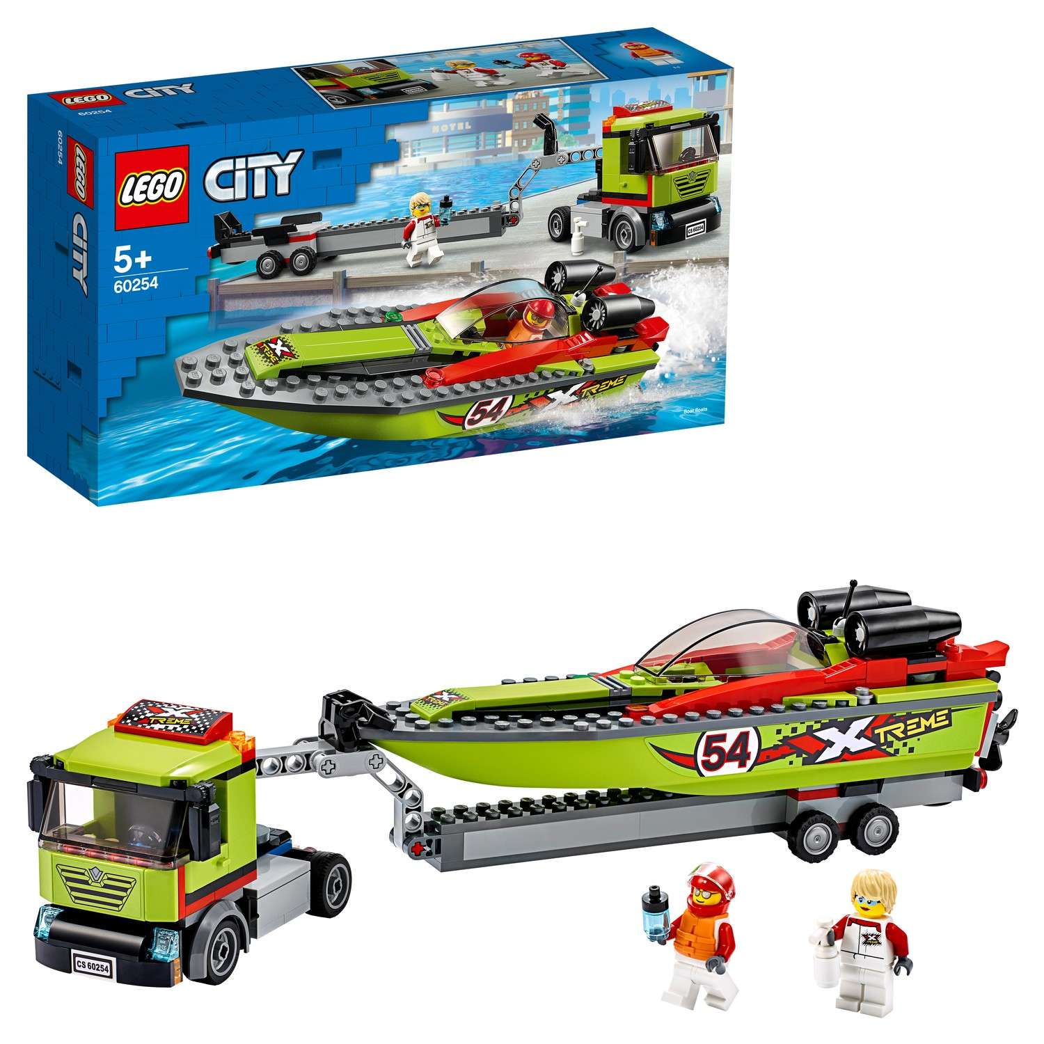 Конструктор LEGO City Great Vehicles Транспортировщик скоростных катеров 60254 - фото 1