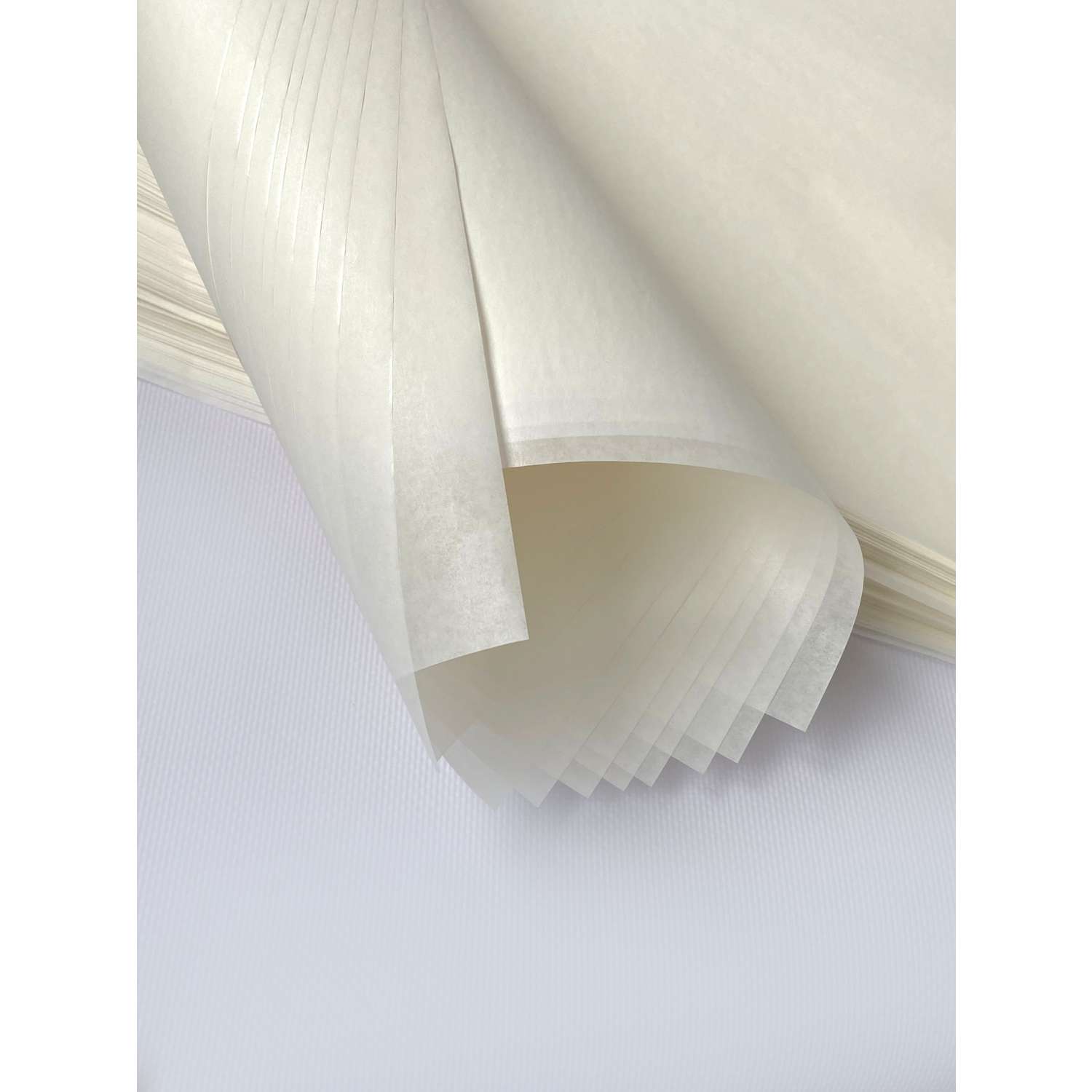 Бумага для выпечки с силиконом Gurmanoff 500 листов 40х60 см 52 мкм 39 гр/м2 белая профессиональная - фото 13