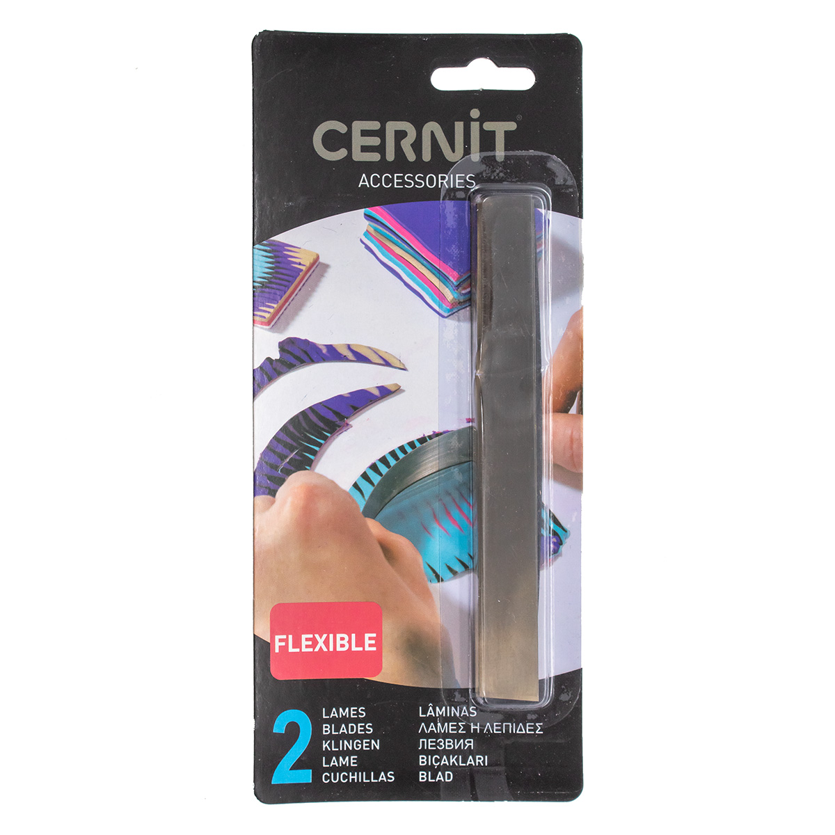 Инструменты для лепки Cernit лезвия для пластики глины гибкие металл 2 шт Цернит CE909 - фото 3