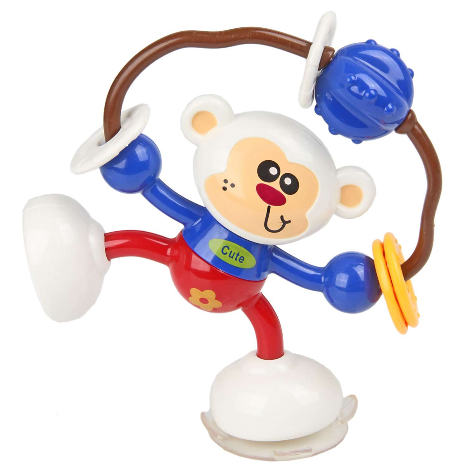 Игрушка крутилка. Развивающая игрушка Shantou Gepai обезьянка 58035. Погремушка синяя обезьяна. Крутилка "обезьянка", синяя.