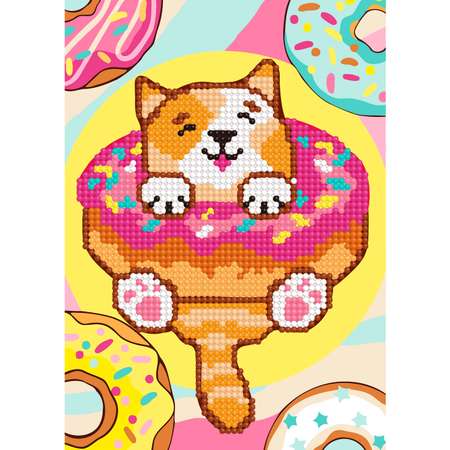 Алмазная мозаика Kiki на картоне Сладкие пончики 15*21
