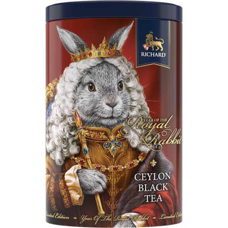 Чай черный крупнолистовой Richard Year of the Royal Rabbit с символом нового года король 80 гр