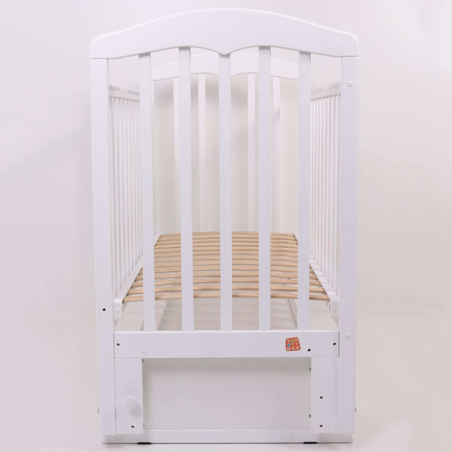 Детская кроватка Топотушки Сильвия-7 прямоугольная, поперечный маятник (белый) - фото 3