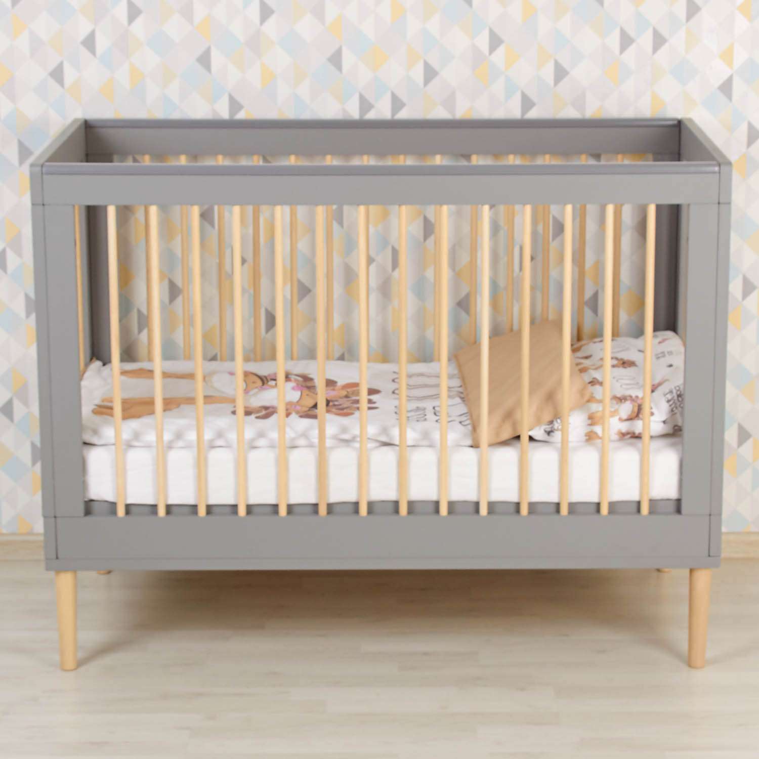 Кровать детская Polini kids Simple 360 Серый-Натуральный - фото 23