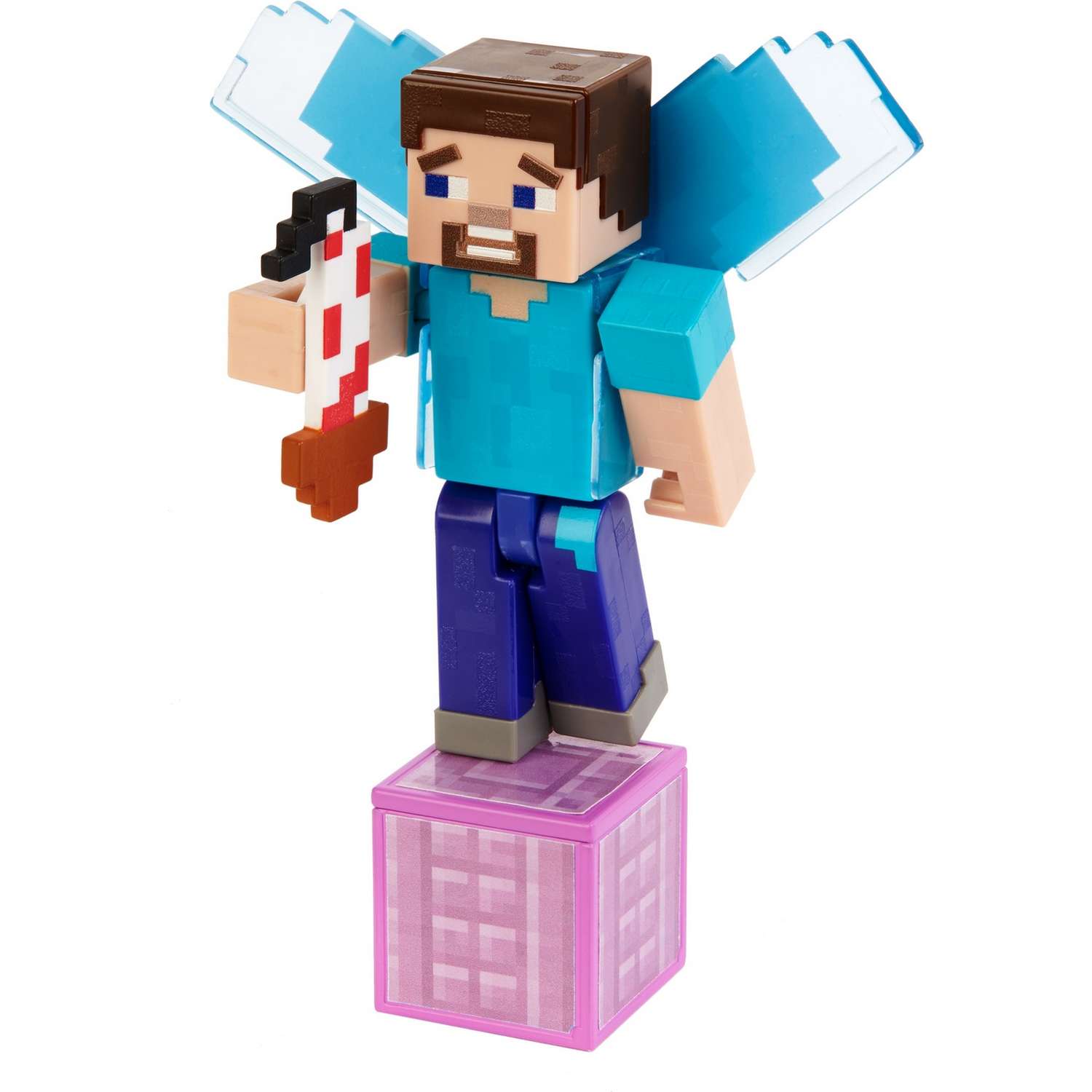 Фигурка Minecraft Стив с элитрами с аксессуарами GCC24 - фото 3