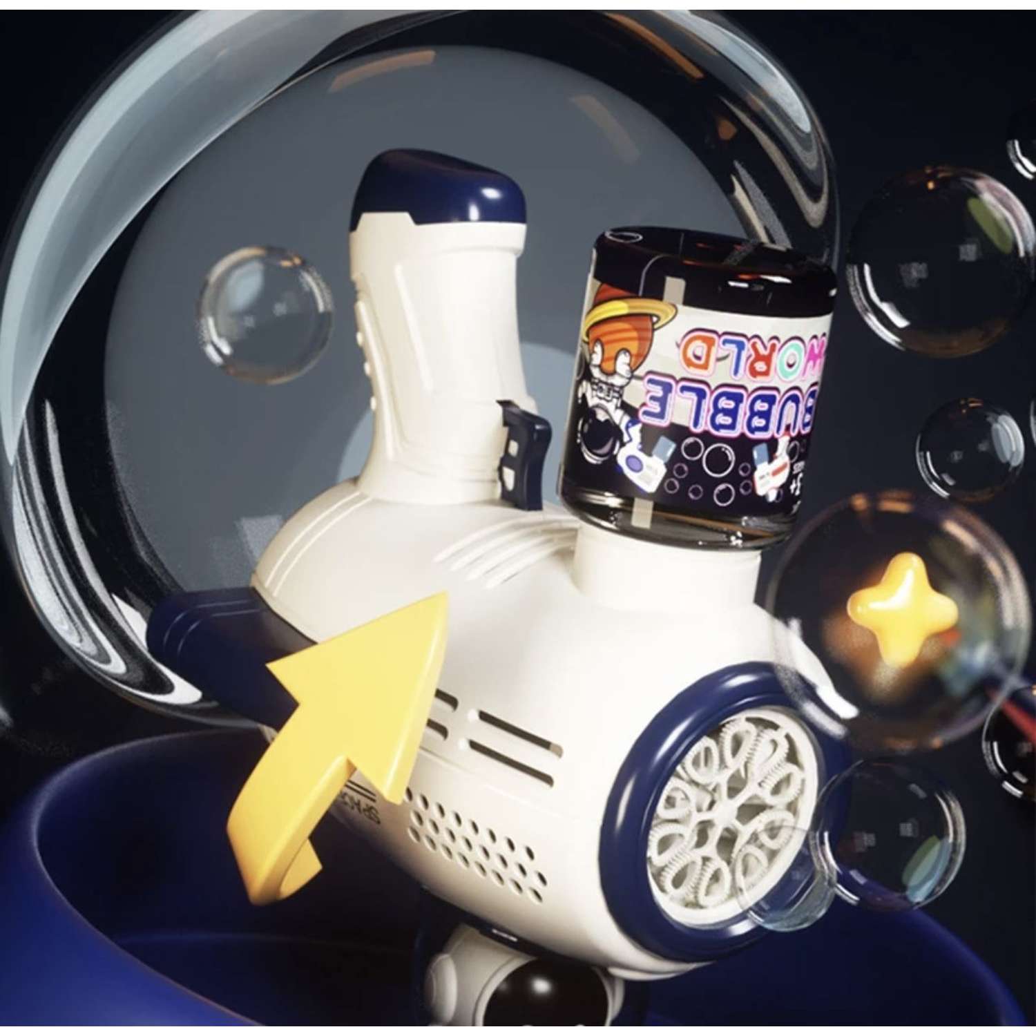 Генератор мыльных пузырей Panawealth International Космический астронавт с подсветкой синий - фото 2