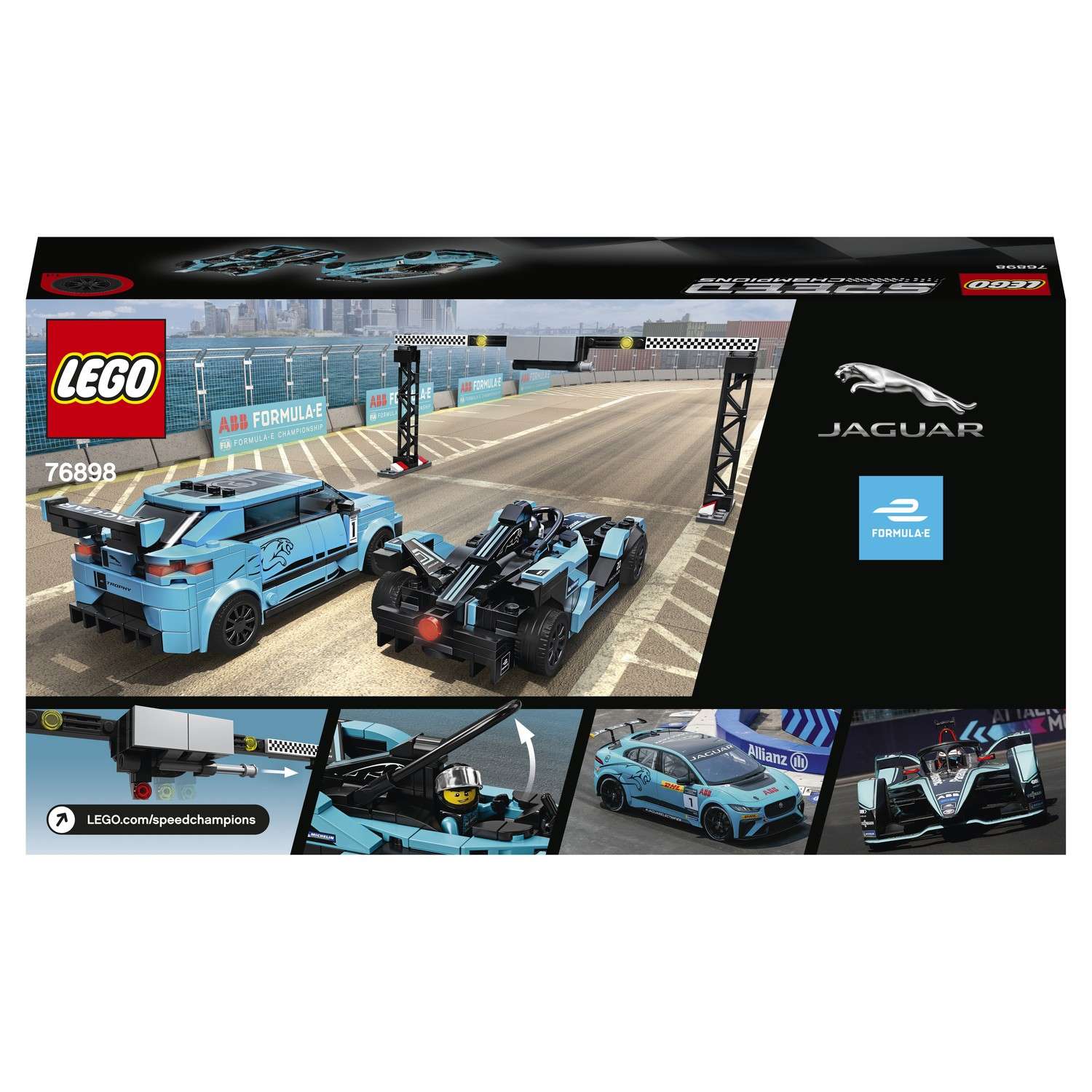 Конструктор LEGO Speed Champions Formula E Panasonic Jaguar Racing GEN2 car Jaguar I-Pace eTrophy 76898 - фото 3