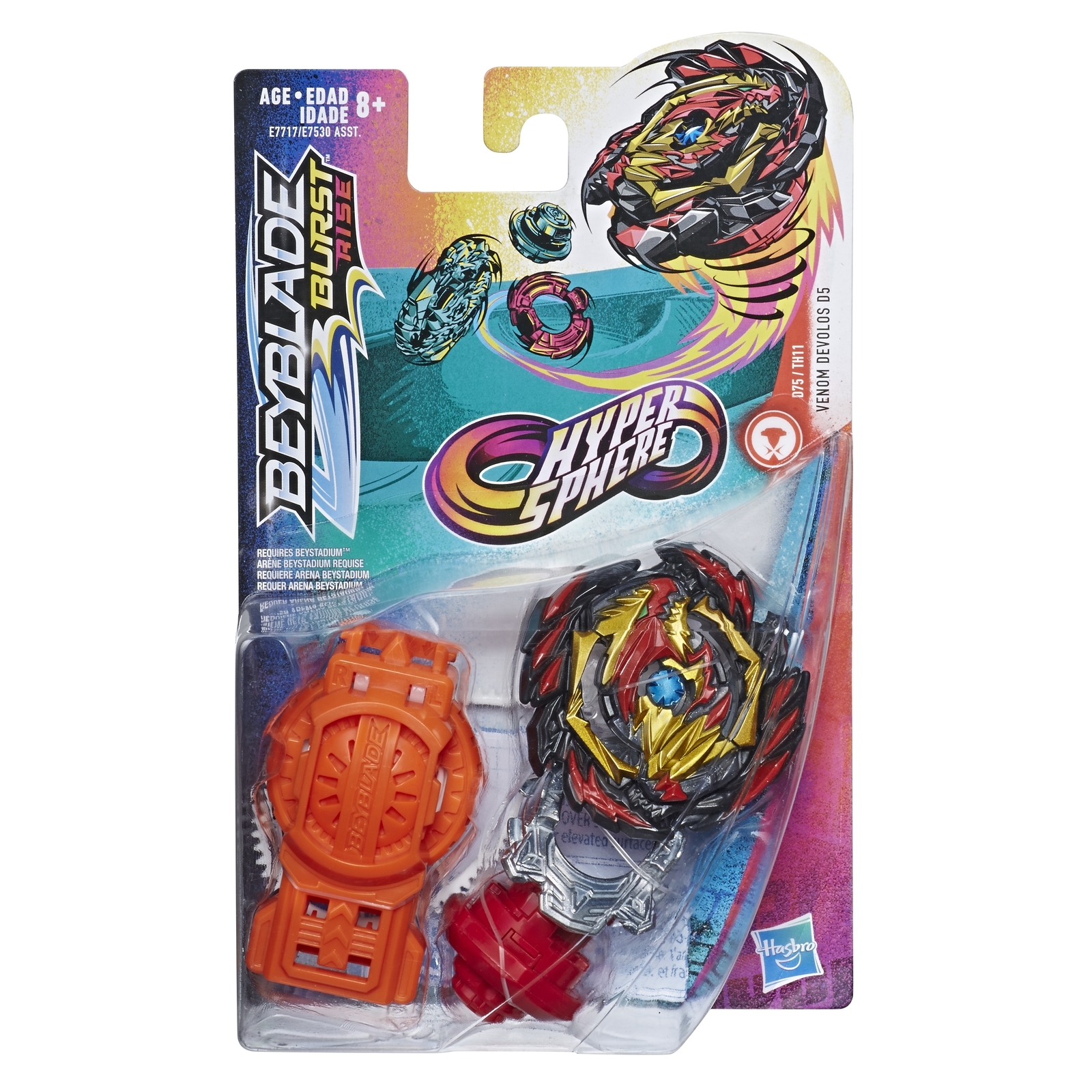 Игрушка BeyBlade Волчок Гиперсфера с пусковым устройством Веном Диаболос D5  E7717EU4 купить по цене 399 ₽ в интернет-магазине Детский мир