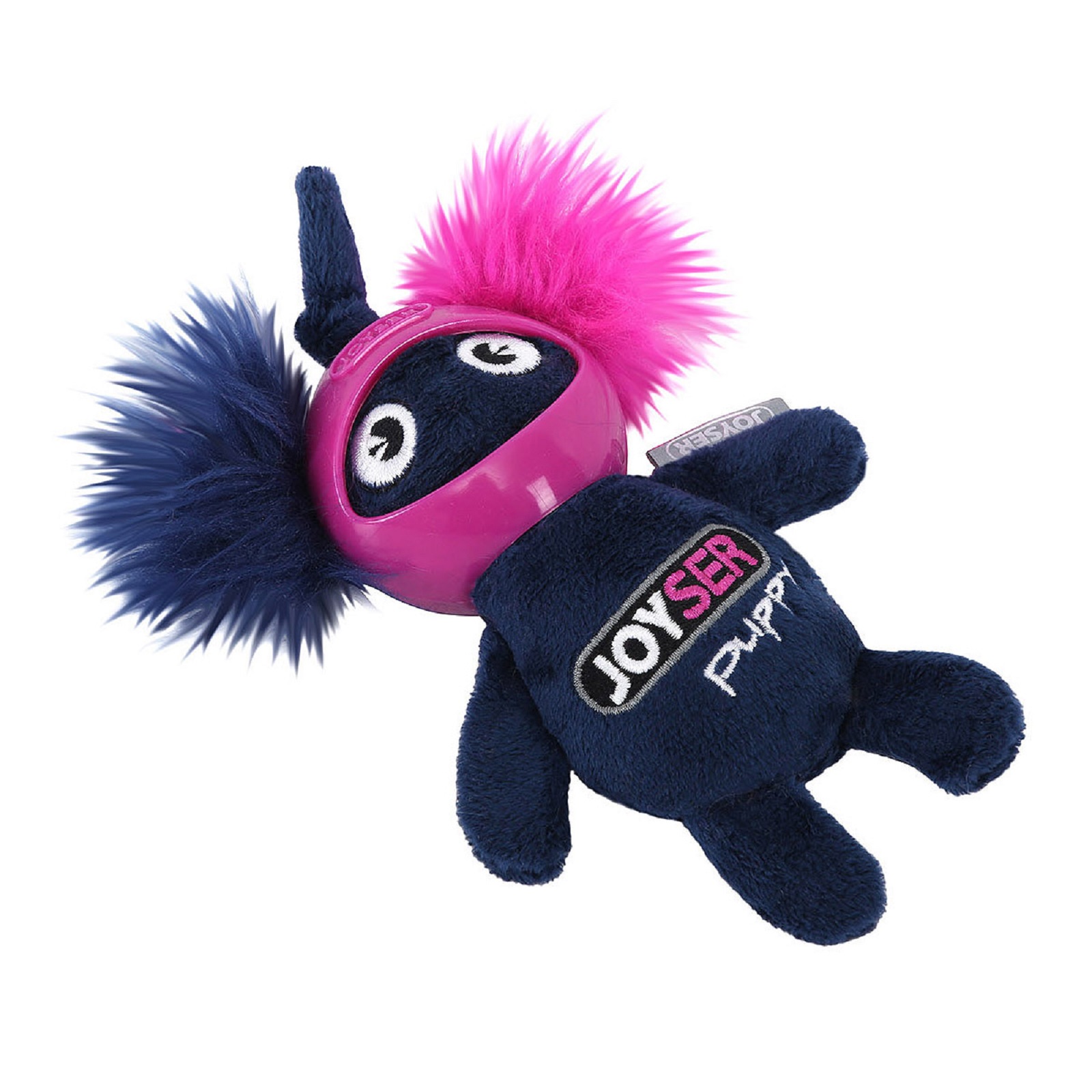 Игрушка для собак JOYSER Puppy Белка в резиновом шлеме с пищалкой S 14см Синяя - фото 2