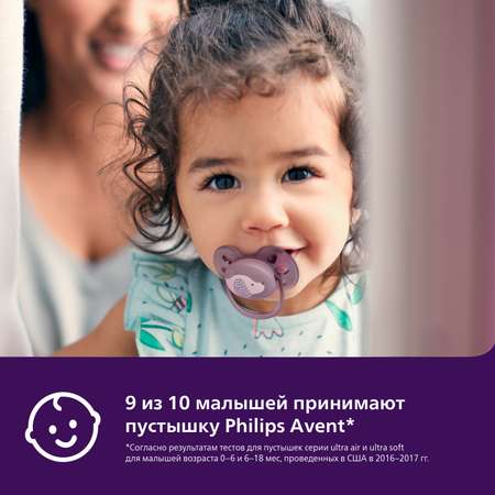 Пустышка Philips Avent Ultra soft SCF092/05 с футляром для хранения и стерилизации 6-18месяцев 1шт