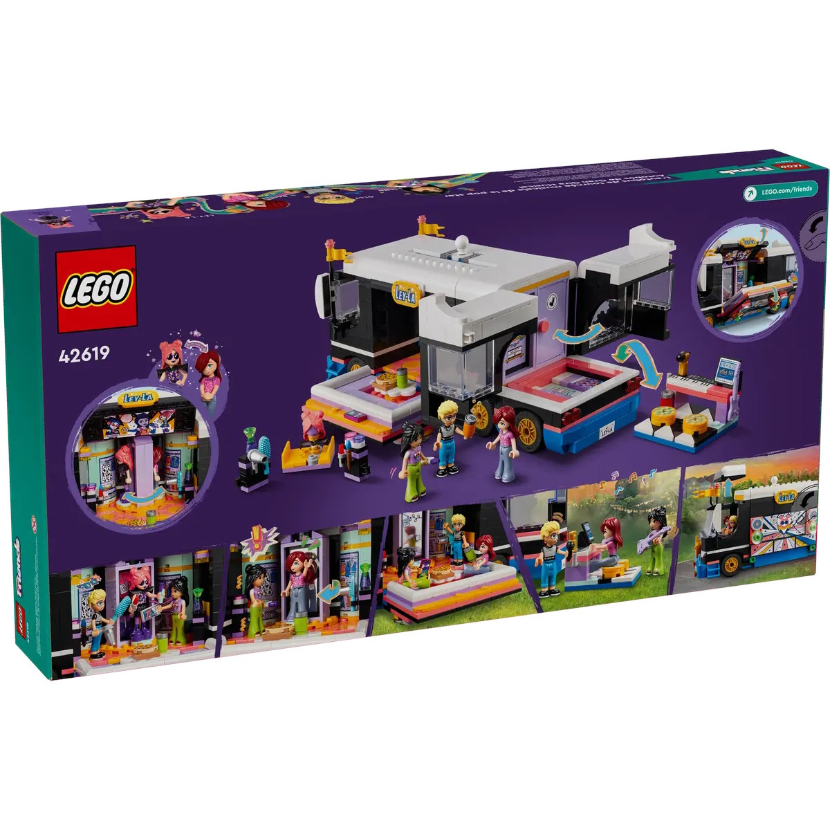 Конструктор LEGO Friends Музыкальный тур поп-звезды 42619 купить по цене  8799 ₽ в интернет-магазине Детский мир