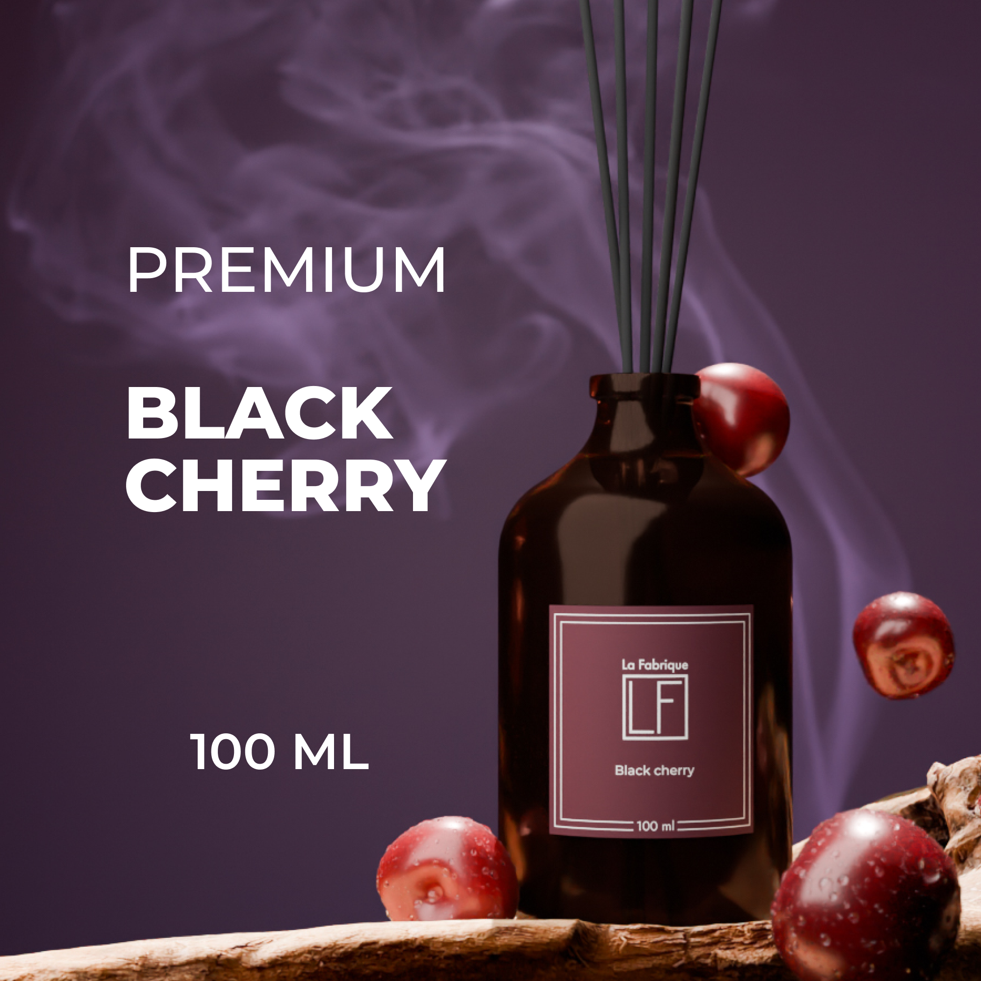 Диффузор ароматический La Fabrique для дома с палочками Black Cherry 100 мл - фото 1