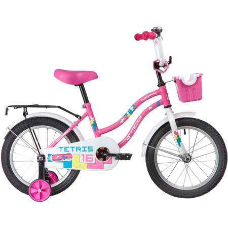 Велосипед 16 розовый. NOVATRACK TETRIS