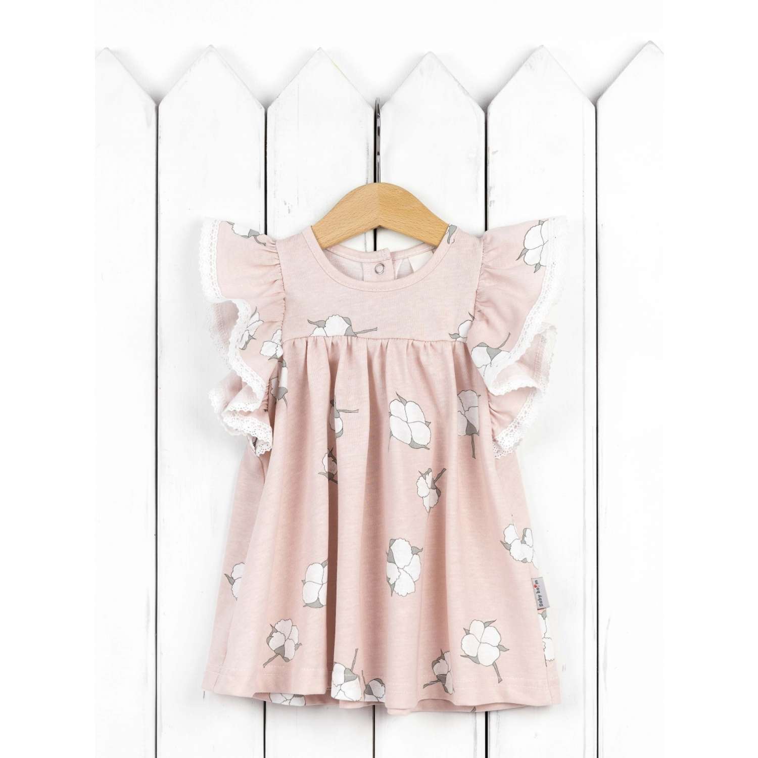 Платье BABY-BOOM С212/1-К Хлопок на розовом - фото 1