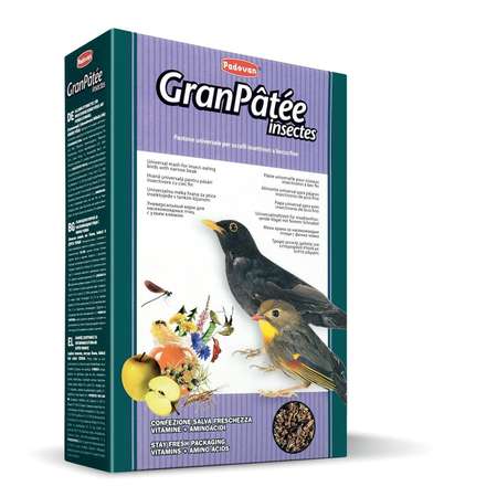 Корм для птиц PADOVAN Granpatee насекомоядных с насекомыми 1кг