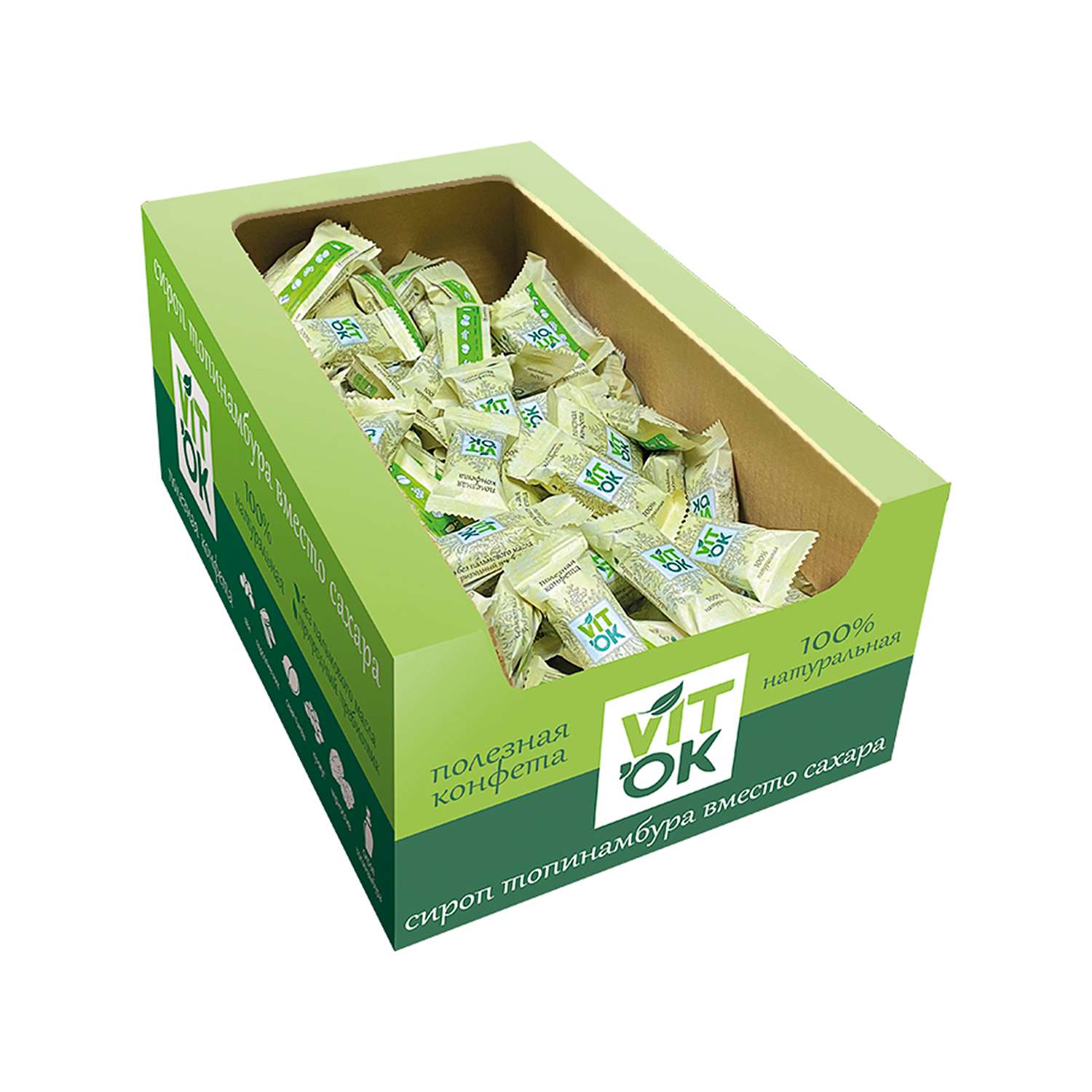 Набор конфет VITok Чернослив и семечки злаковые неглазированные с топинамбуром без сахара 3 кг - фото 1