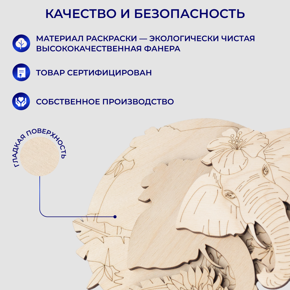 3Д раскраска ТАРОСА Слон - фото 3