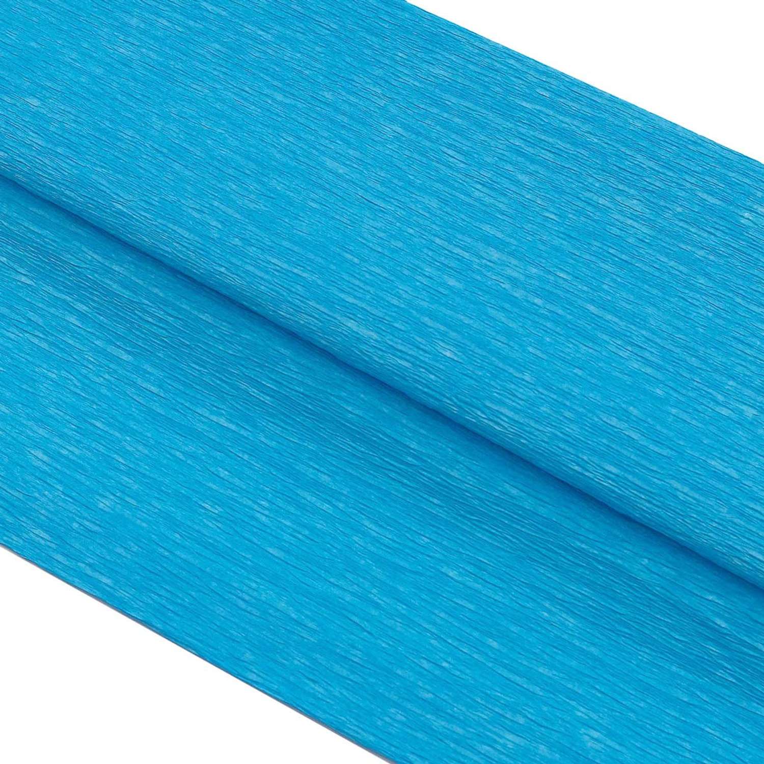 Бумага Astra Craft креповая упаковочная для творчества и флористики 50х200 см 35 гр/м2 2 шт темно - голубой - фото 1
