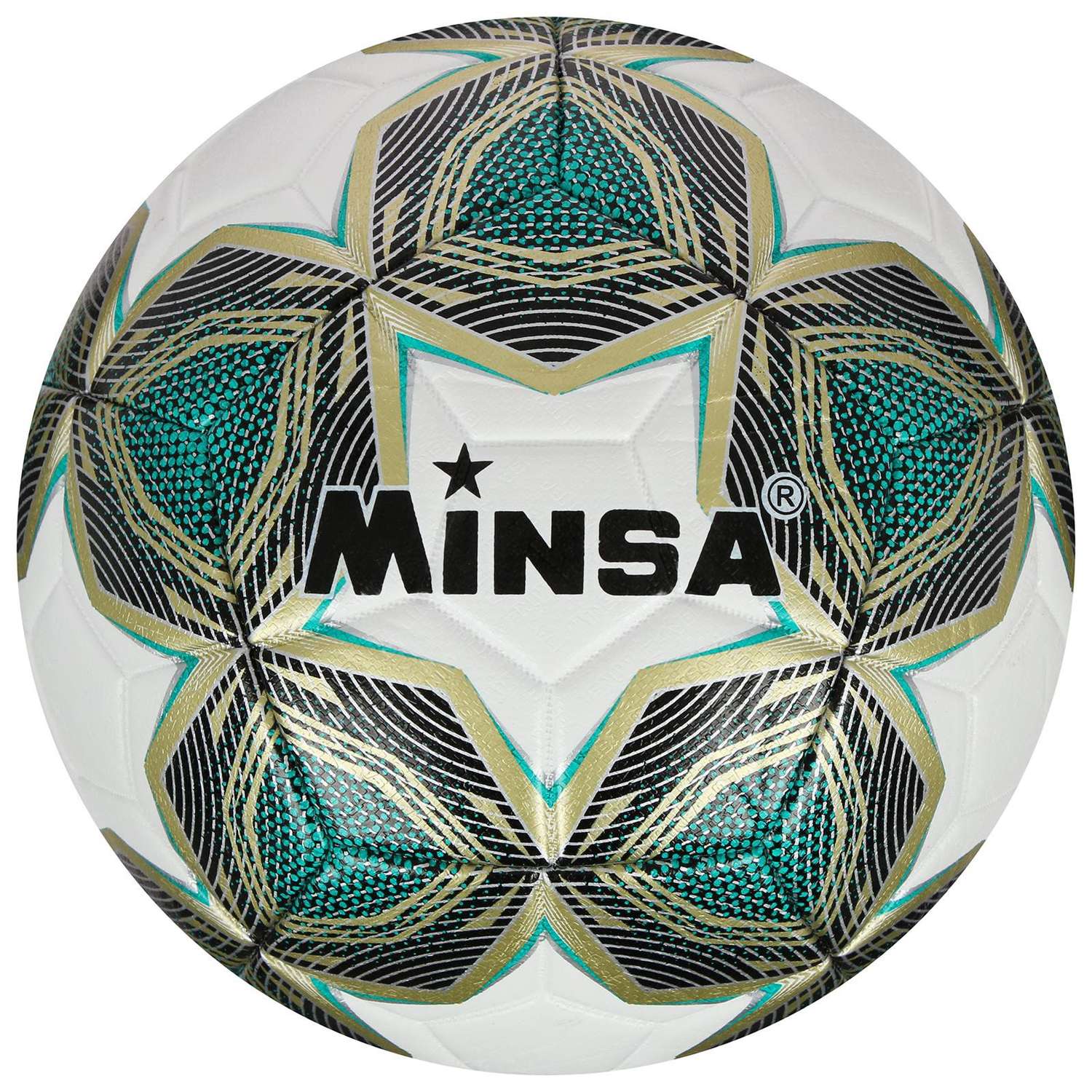 Мяч MINSA футбольный PU. машинная сшивка. 12 панелей. размер 5. 445 г - фото 1