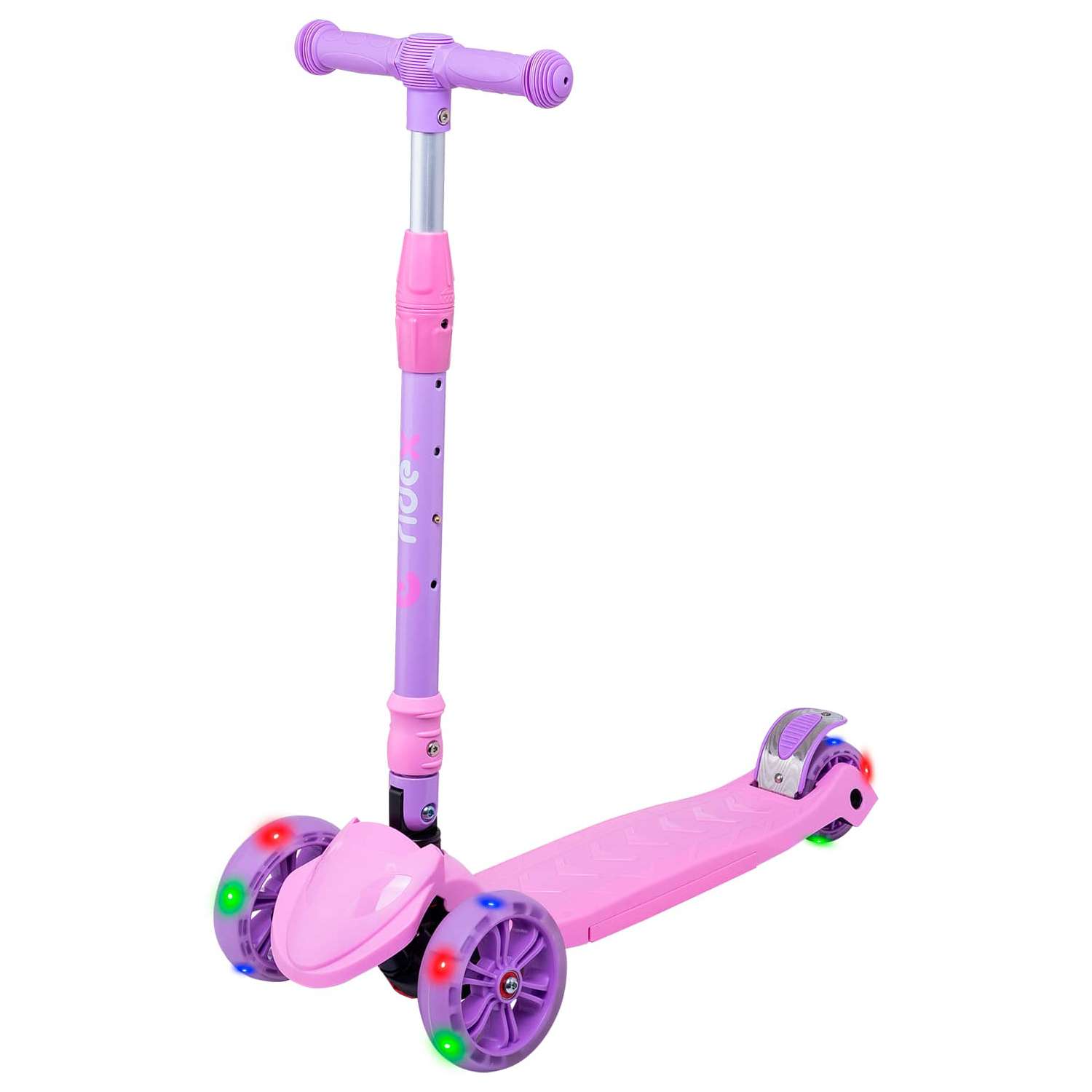 Самокат RIDEX трехколесный 3 wheels scooter Bunny 135/90 pink/violet - фото 1