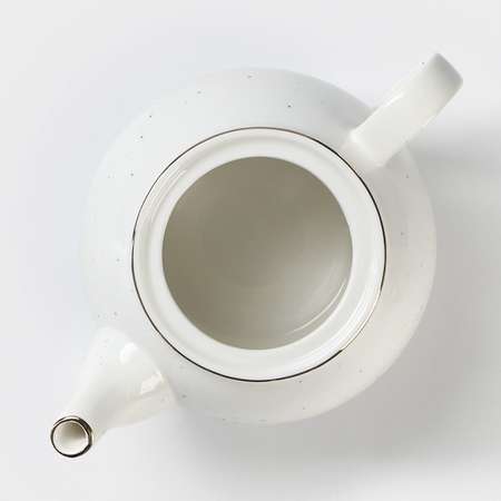Заварочный чайник Доляна фарфоровый «Млечный путь» 900 мл цвет белый в крапинку