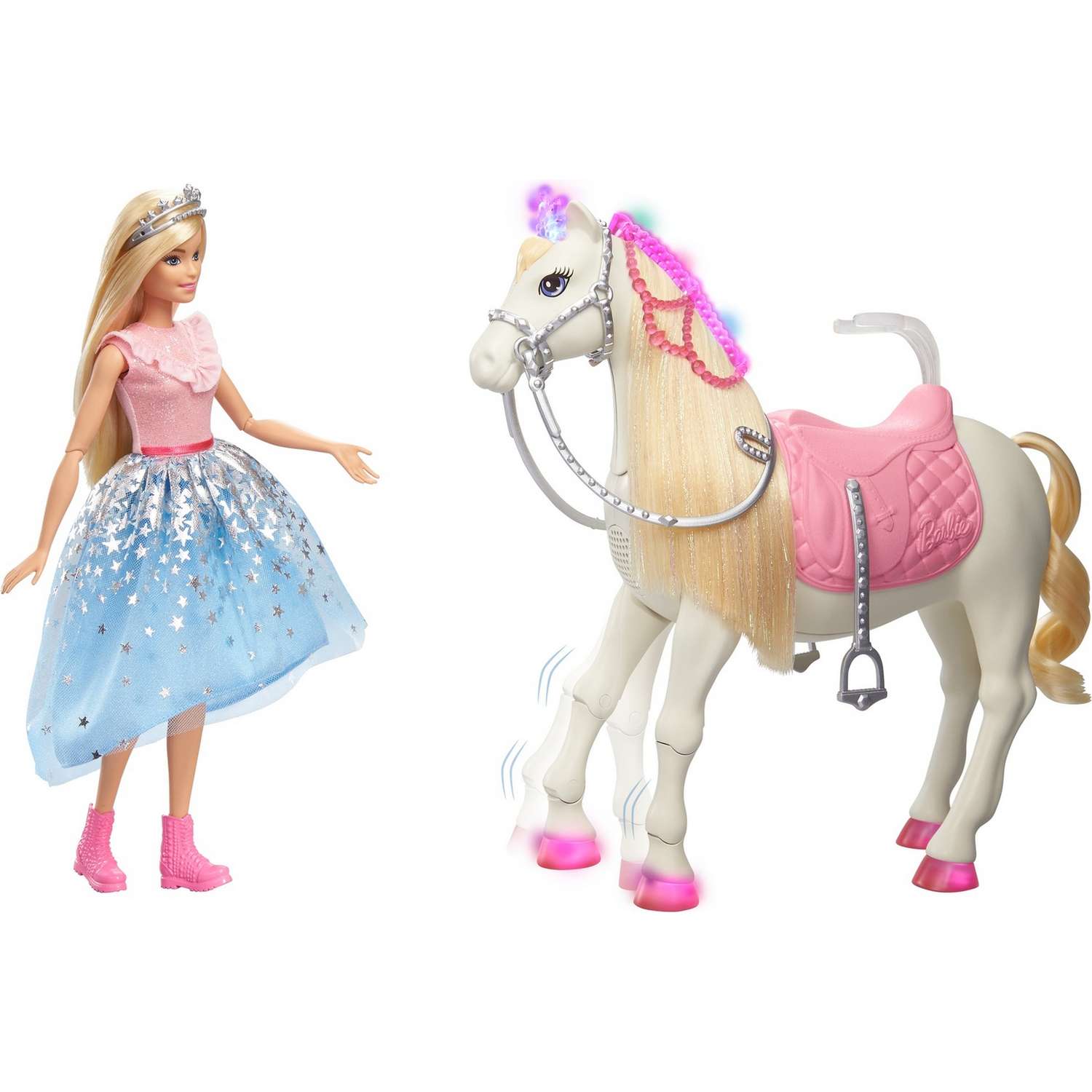 Кукла Barbie Семья Приключения принцессы в синей пачке на лошади GML79 GML79 - фото 3