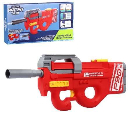 Игрушечное оружие Маленький Воин Водное оружие на батарейках Аккумулятор в комплекте цвет красный