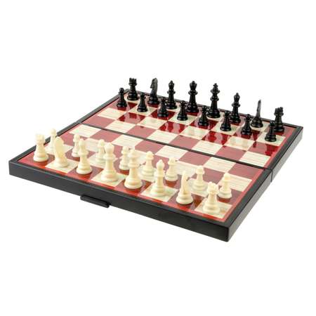 Игра настольная 1TOY 5в1 Шашки шахматы нарды карты домино на магните