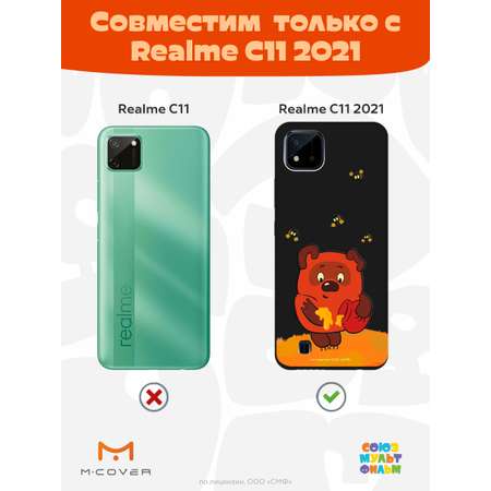 Силиконовый чехол Mcover для смартфона Realme C11 (2021) Союзмультфильм Медвежонок и мед