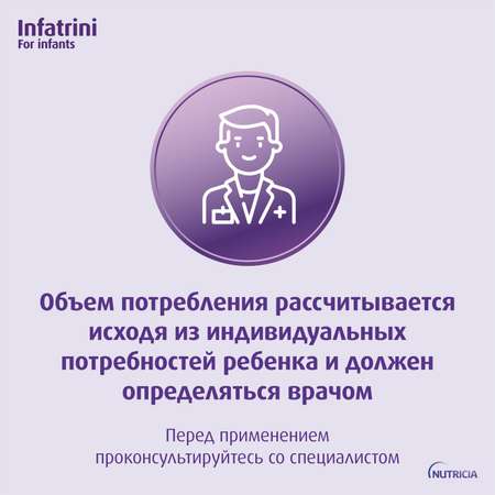 Питание Нутриция Infatrini для детей с рождения при повышенных потребностях в белке и энергии 125 мл