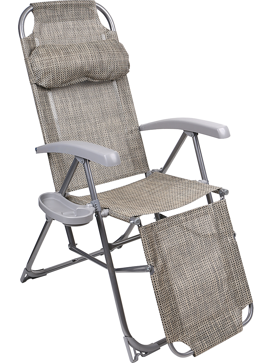 Кресло-шезлонг InHome складное с подлокотниками для отдыха - фото 10