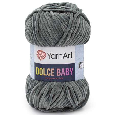 Пряжа для вязания YarnArt Dolce Baby 50 гр 85 м микрополиэстер плюшевая 5 мотков 760 серый