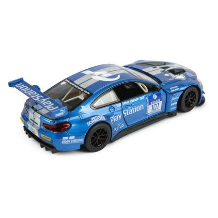 Машинка Mobicaro 1:24 BMW M6 GT3 Серебристо-синяя 68255B